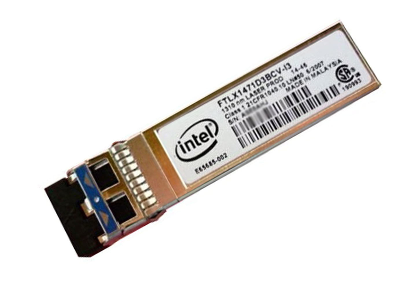 Intel E10GSFPLR Ethernet SFP+ LR 1G/10G Dual Rate 10GBase-LR 1310nm SFP+ Optical Transceiver