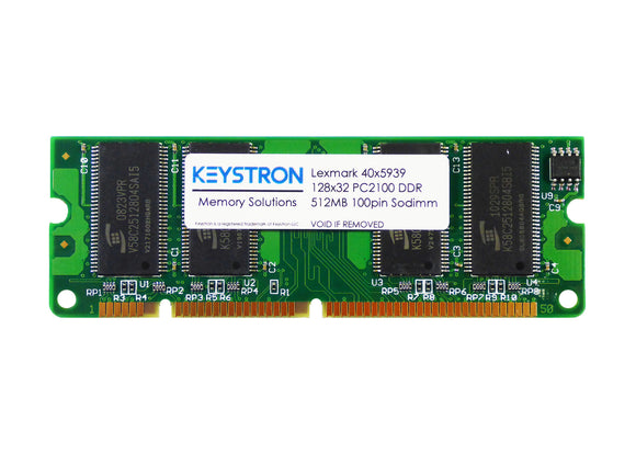 40X5939 512MB 100pin PC2100 Memory Upgrade for Lexmark Printer 546DTN CV, E460DN, 460DTN, 460DTW, 460DW, 462DTN