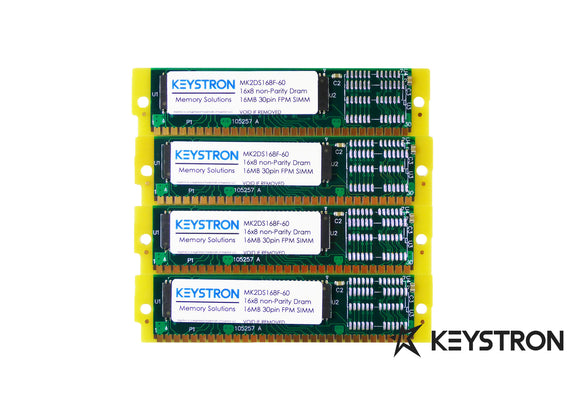 4x 16MB 64MB 30pin SIMMs RAM MEMORY 60ns for Apple Performa 600, 600CD, Mac IIsi, IIci (nonparity), IIvi, IIvx, IIcx, Quadra 700, 900, 950